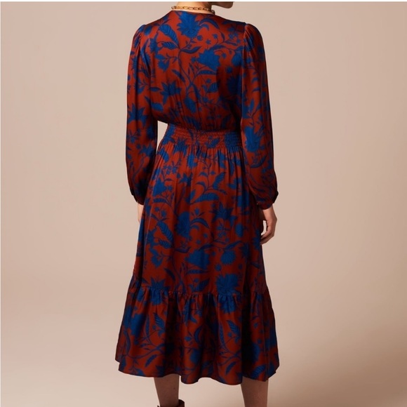 Tucker Juliette Dress in Charmeuse Rustic Wallflower in Stretch Georgette Silk - Picture 2 of 4